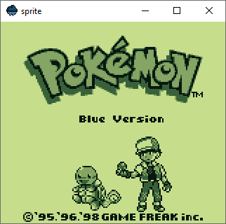 Pokémon Blue title screen