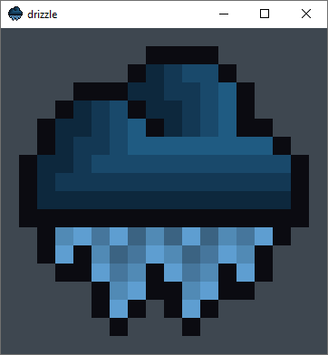 Icon of drizzle rendered with SDL2
